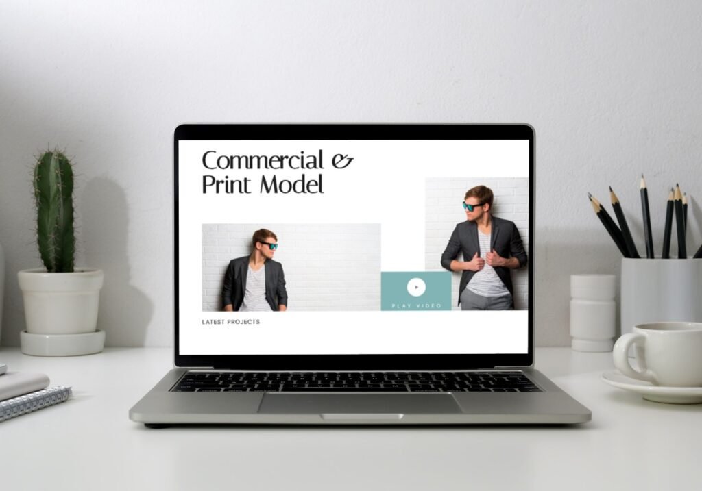 Model portfolio web design template